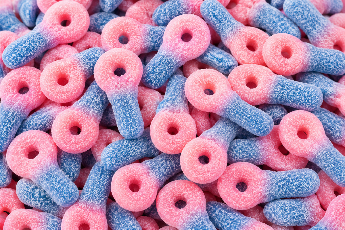 Bonbons Tétines Citriques Bubblegum Rose & Bleu 🩷🩵 – 100 g