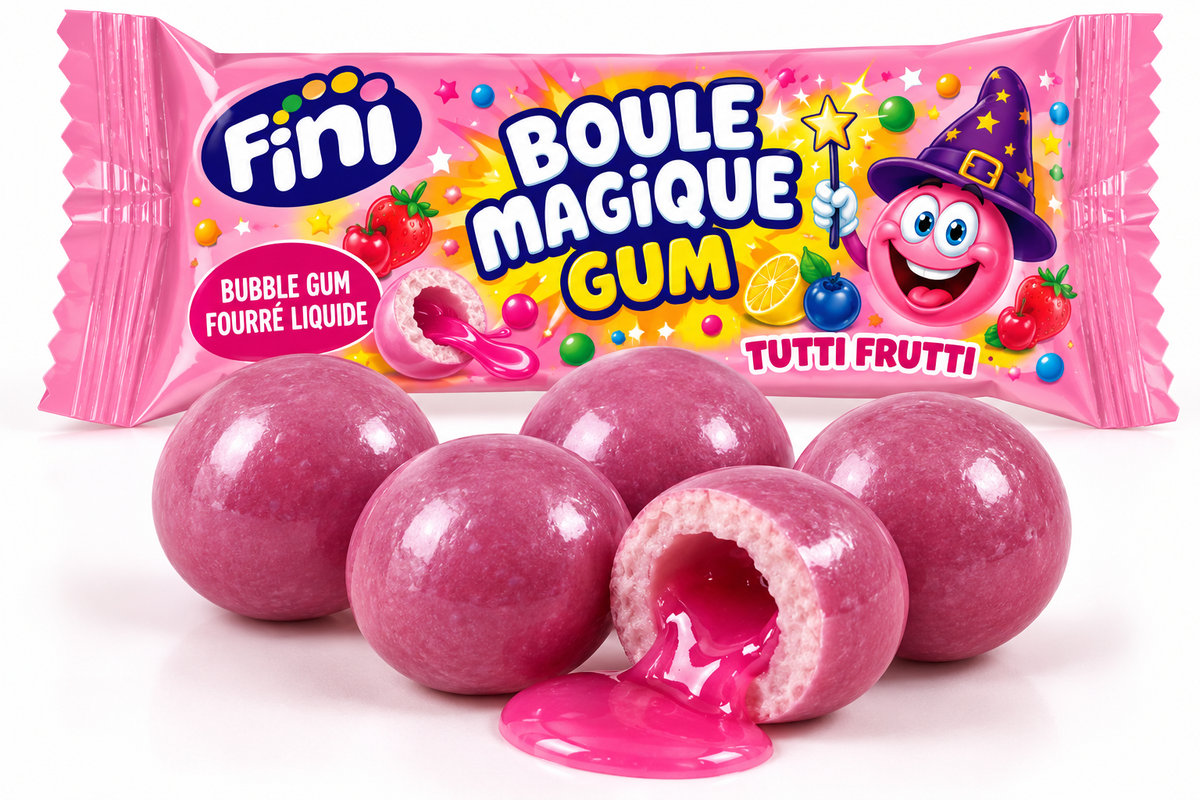 Chewing-gum Boule Magique Gum Tutti Frutti 🍓🍬 – 1 sachet