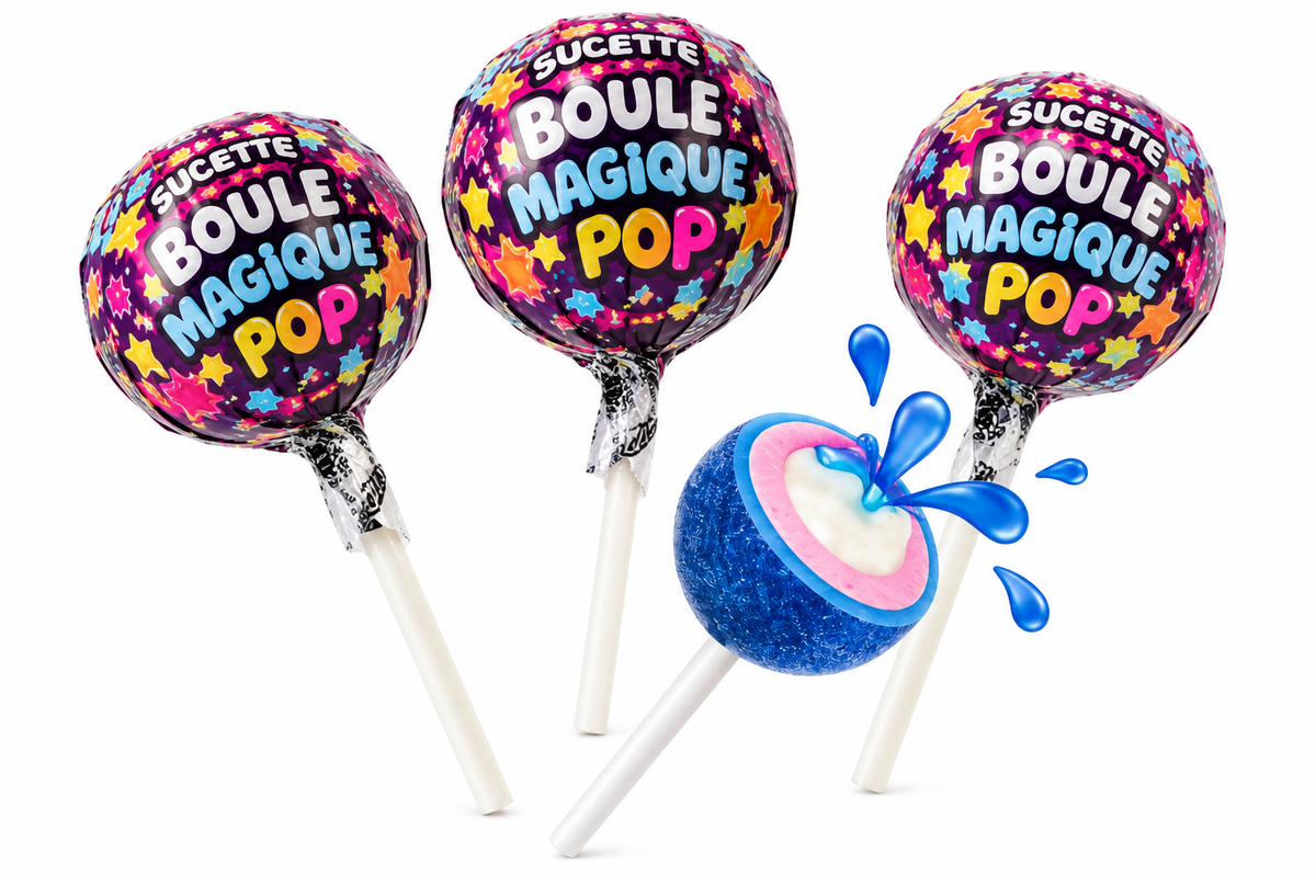 🍭 Sucette Boule Magique Pop – À l’unité 🌈💥
